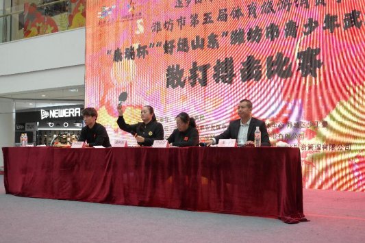 潍坊市第五届体育旅游消费季——潍坊市青少年武林大会散打搏击比赛举行(图3)